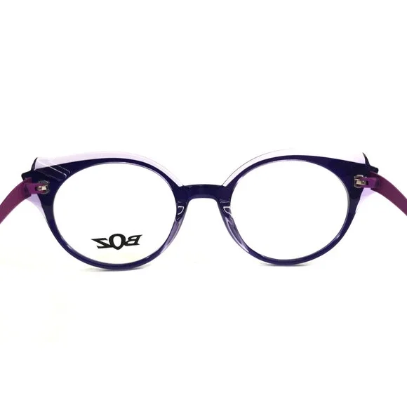 BOZ Eyeglasses Frames EDITH 0070 Black Noir Purple with Stone Amethyst 48-20-140 - Picture 7 of 11